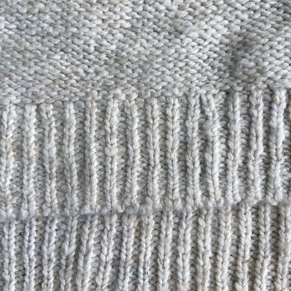 Abercrombie & Fitch Textured Knit Sweater - Cream and Gray - Picture 6 of 7